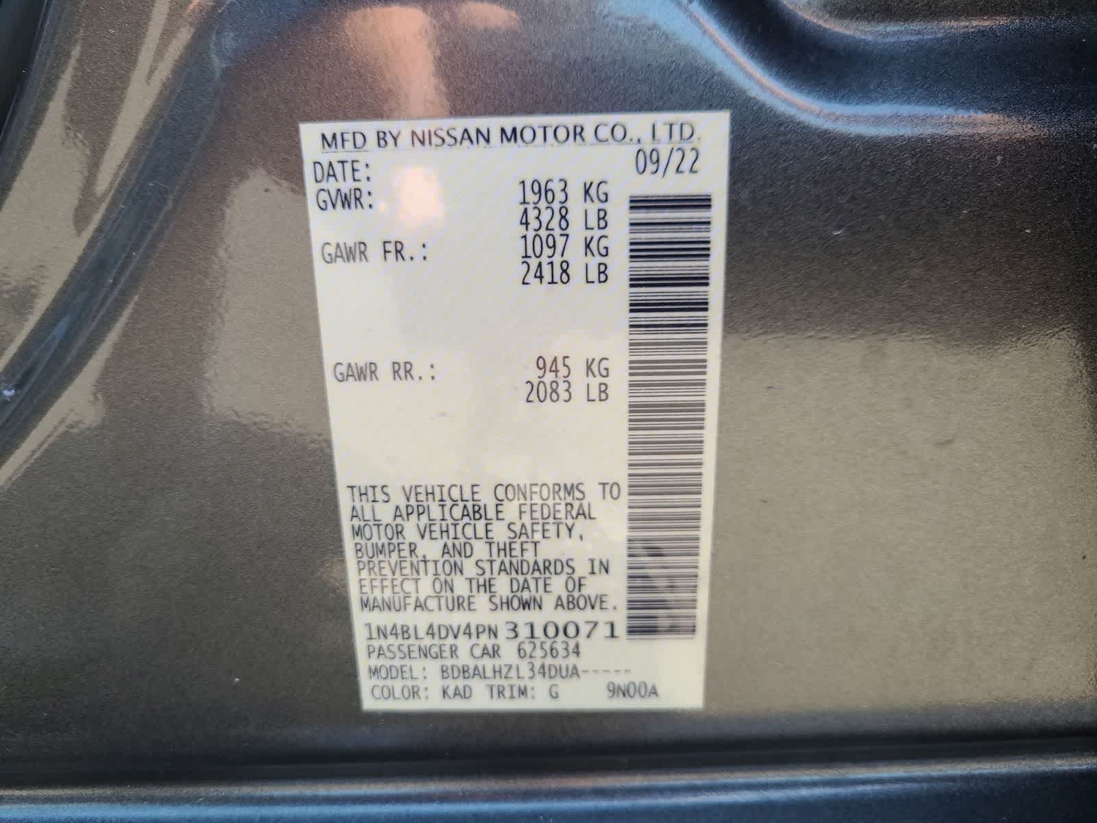 2023 Nissan Altima SV 29