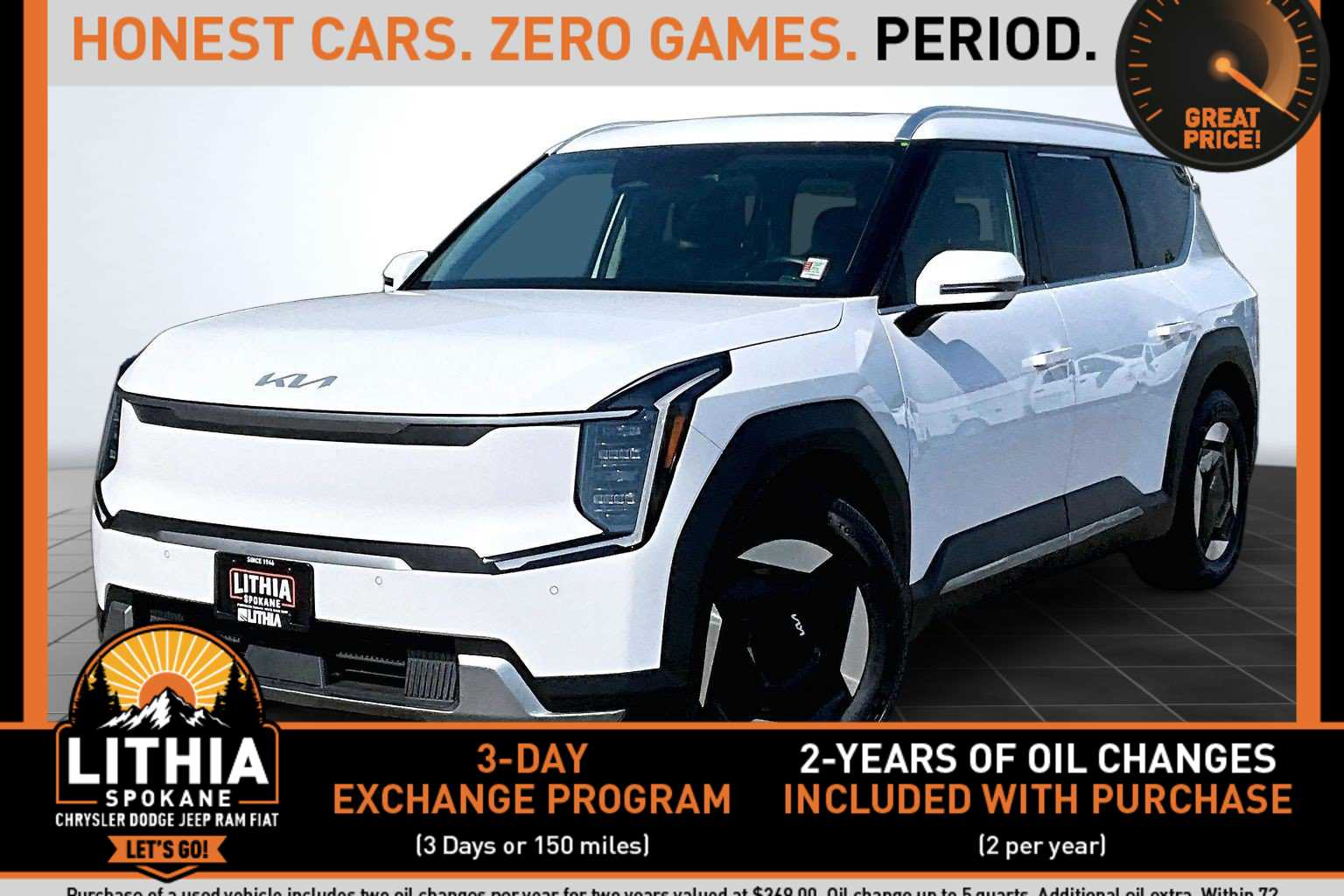 Used 2025 Kia EV9 Wind with VIN 5XYAFFS56SG002122 for sale in Spokane, WA