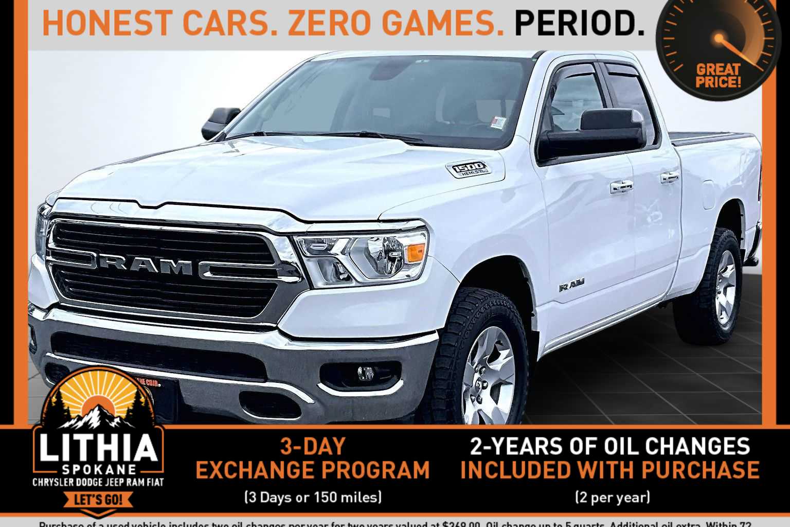 2019 RAM 1500 Big Horn/Lone Star 4x4 Quad Cab 6'4's photo