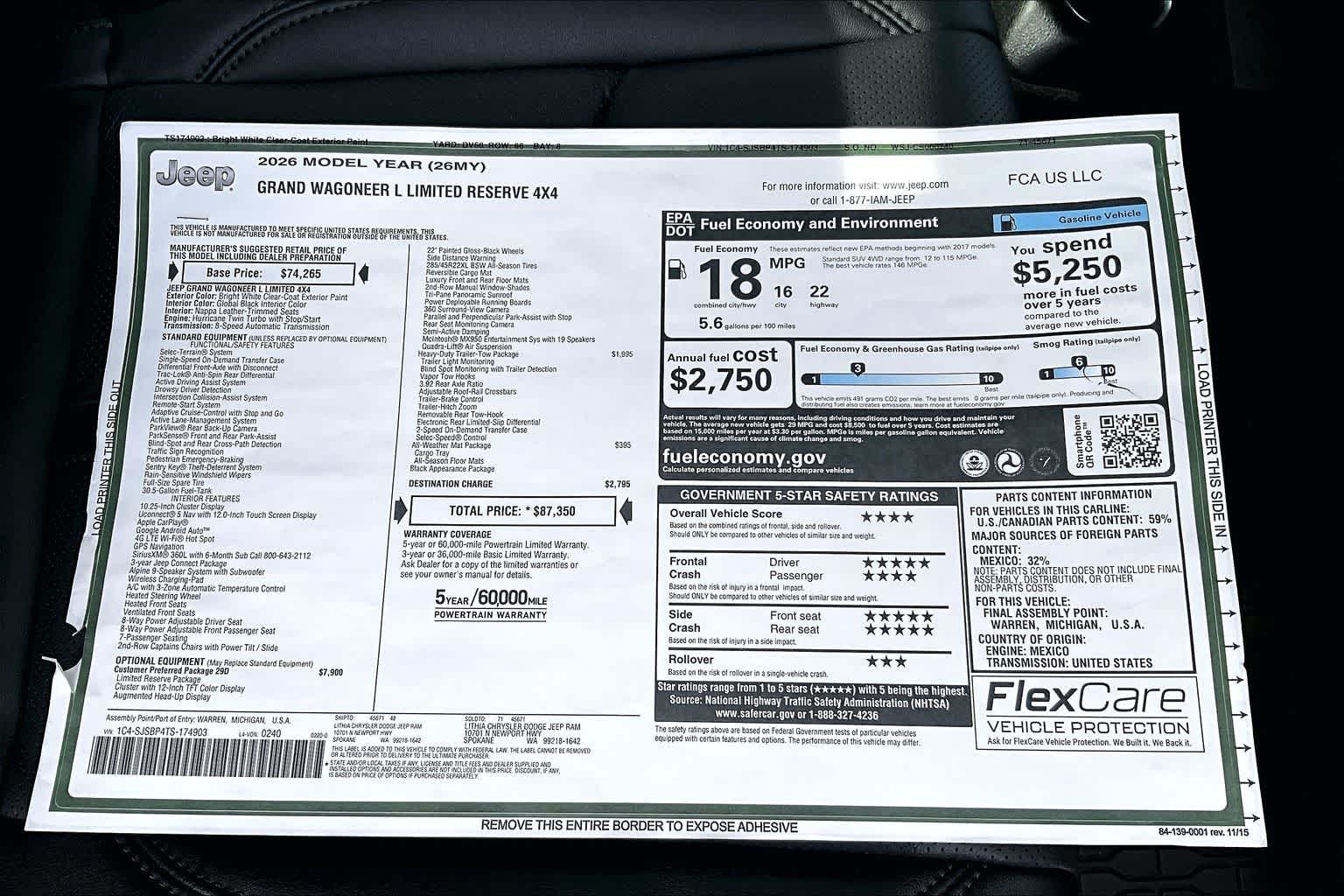 Thumbnail: 2026 Jeep Grand Wagoneer L - 23