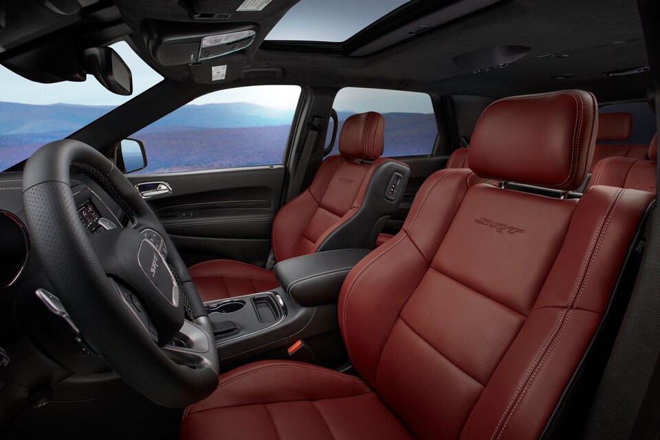 Dodge Durango red leather interior