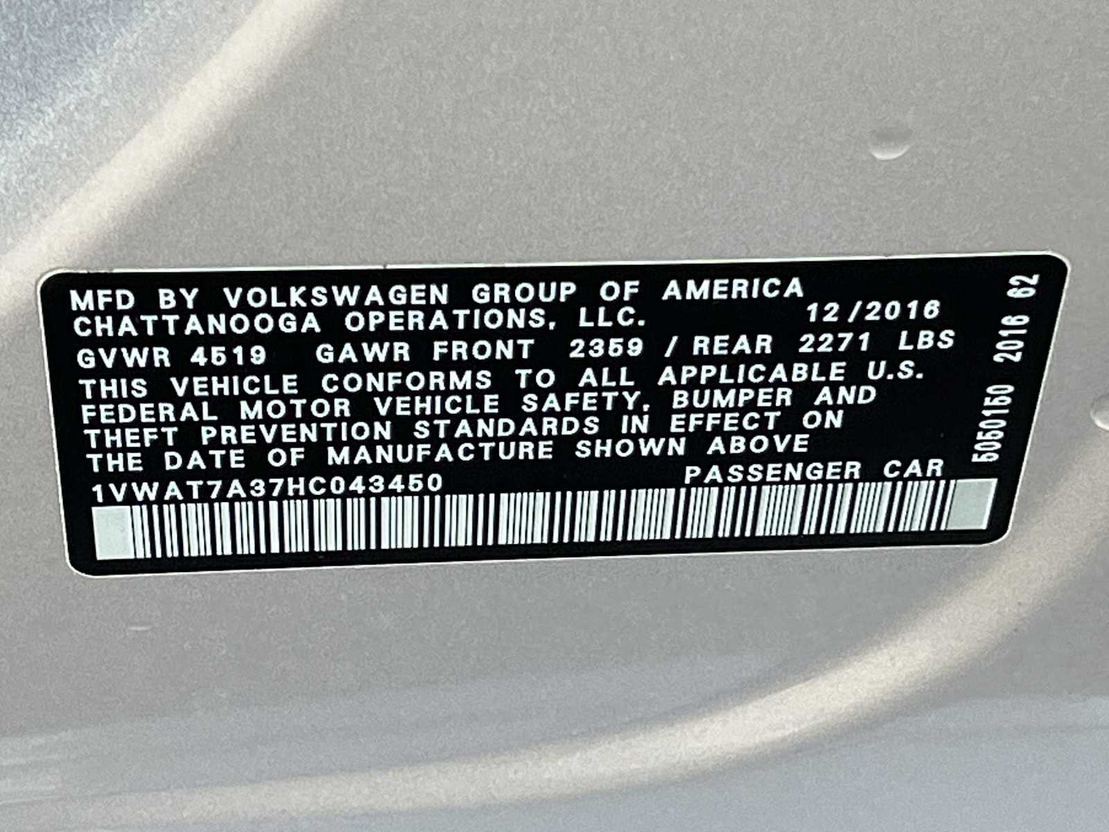 Thumbnail: 2017 Volkswagen Passat - 21