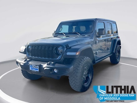 New 2026 Jeep Wrangler 4-DOOR WILLYS Sport Utility Missoula, MT