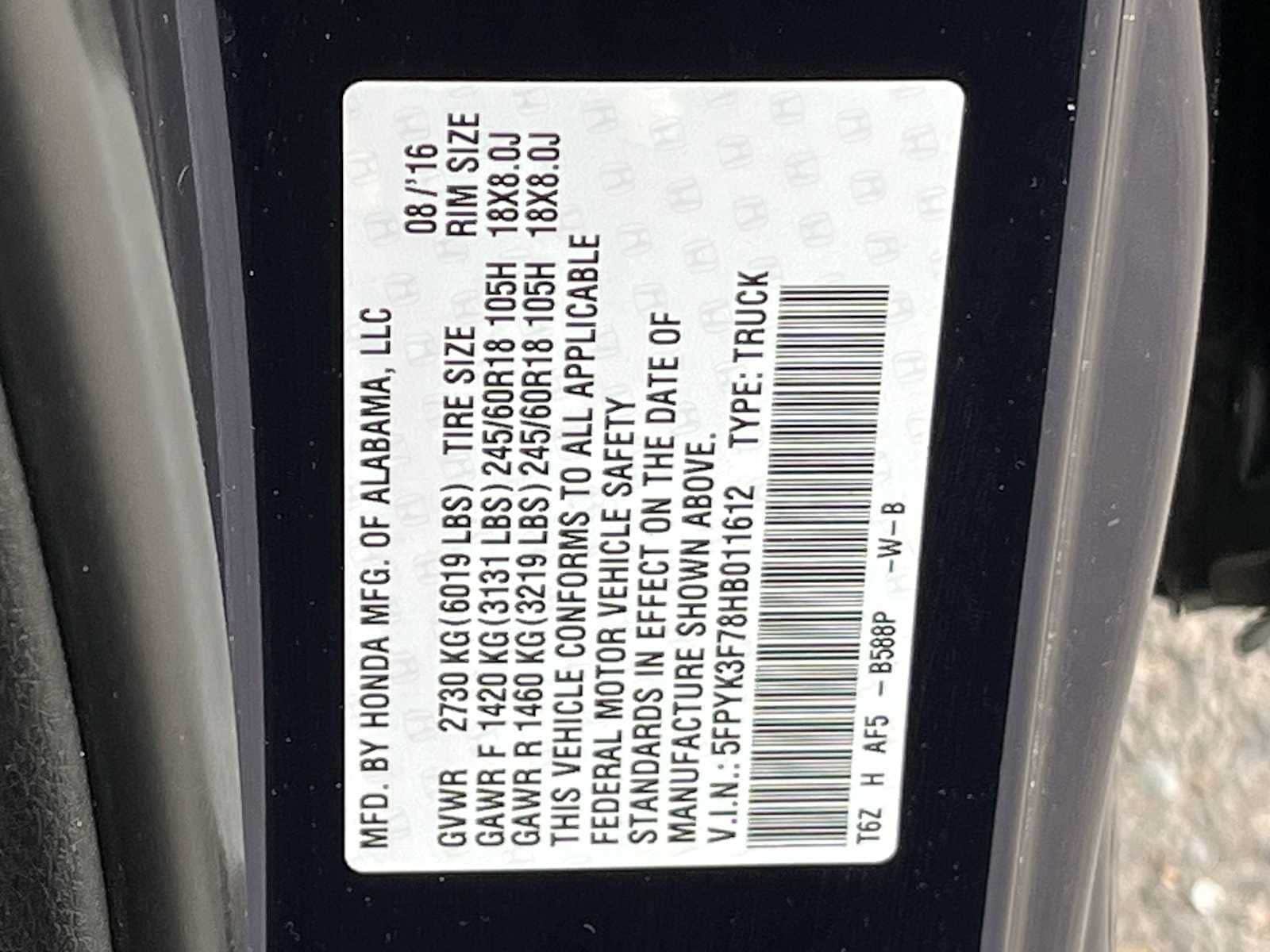 Thumbnail: 2017 Honda Ridgeline - 21