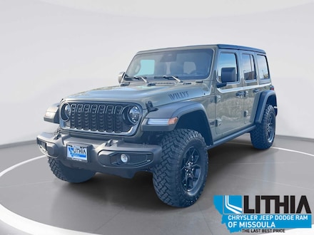 New 2026 Jeep Wrangler 4-DOOR WILLYS Sport Utility Missoula, MT