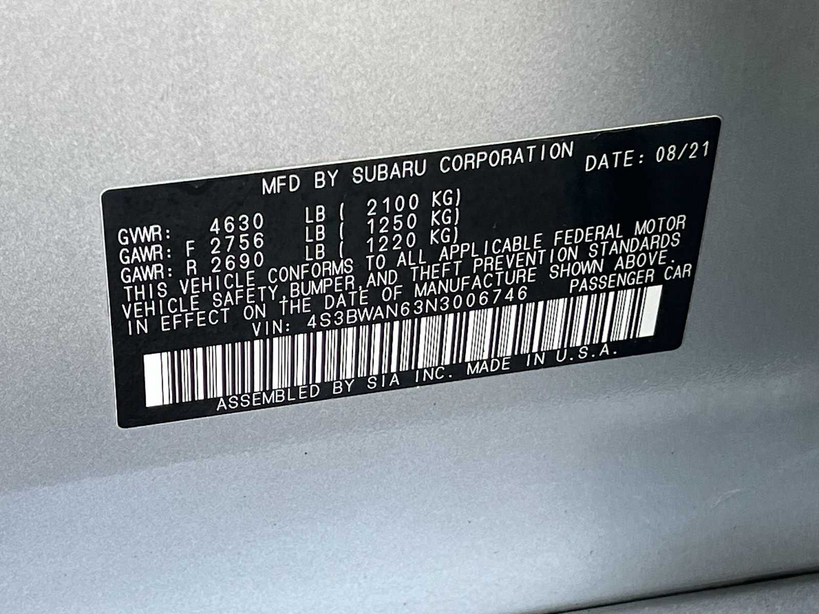 Thumbnail: 2022 Subaru Legacy - 21