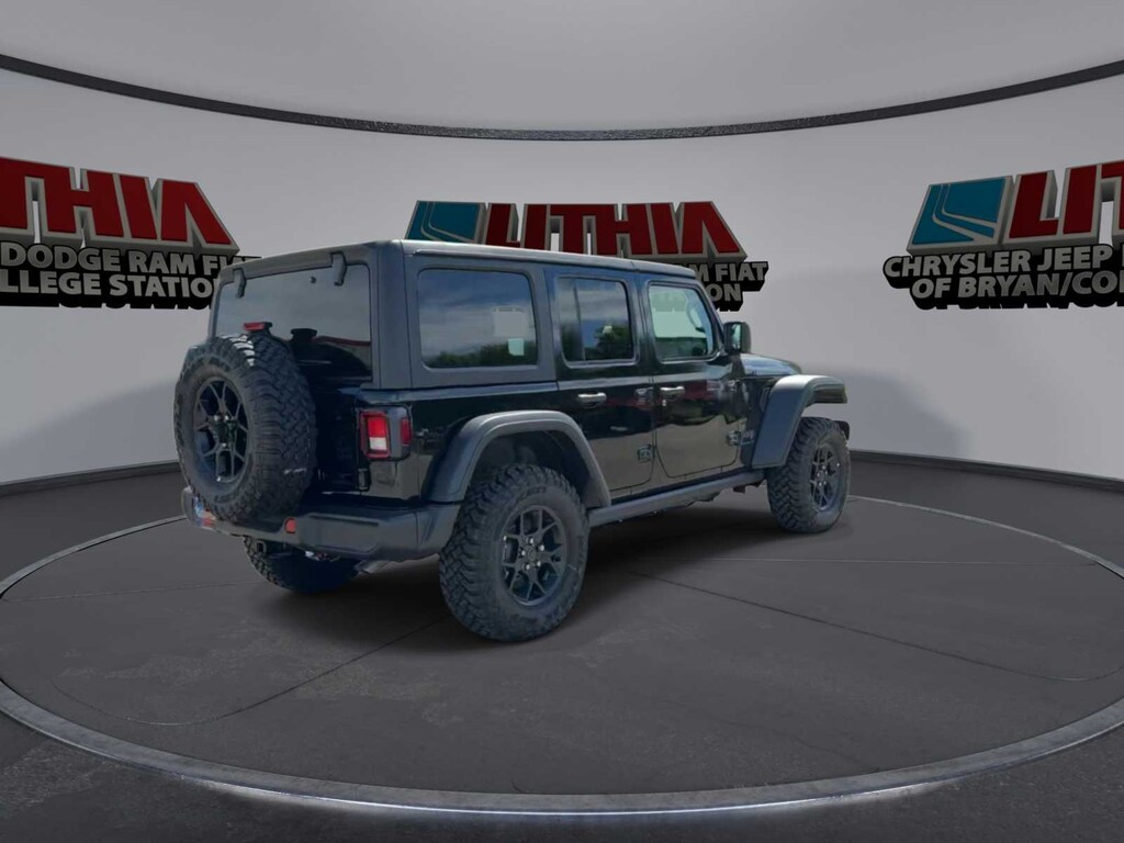 New 2024 Jeep Wrangler 4xe Sport Utility 4DOOR WILLYS Black For Sale near Temple, TX Stock