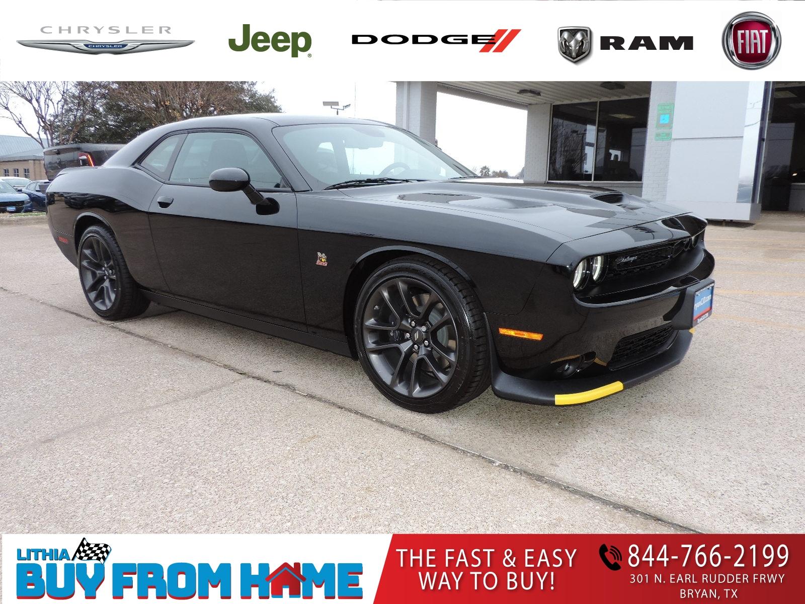 New 21 Dodge Challenger Coupe R T Scat Pack Pitch Black For Sale Near Temple Tx Stock Mh