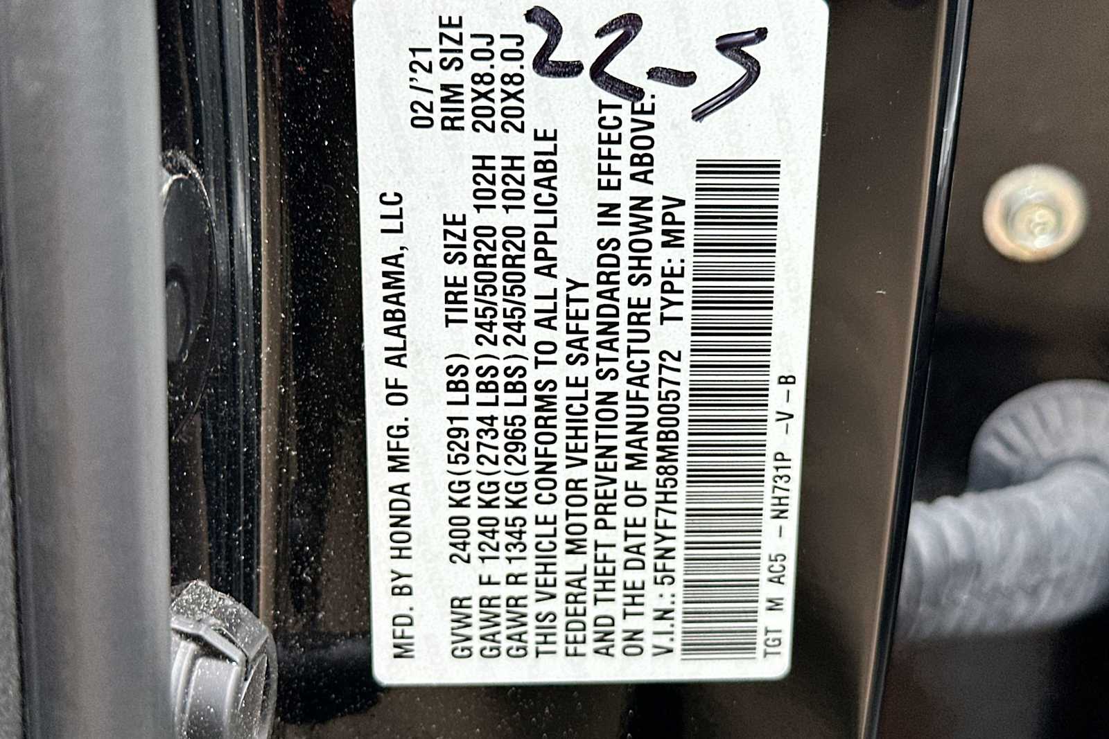 2021 Honda Passport EX-L 22