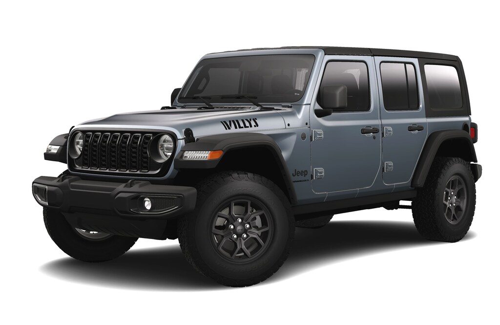 New 2024 Jeep Wrangler 4DOOR WILLYS Sport Utility Anvil Clear Coat For