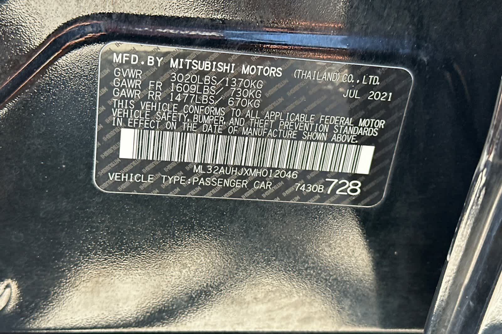 Thumbnail: 2021 Mitsubishi Mirage - 28