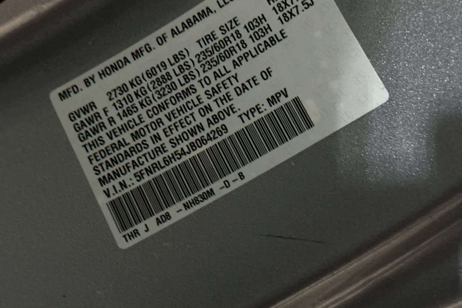 Thumbnail: 2018 Honda Odyssey - 36