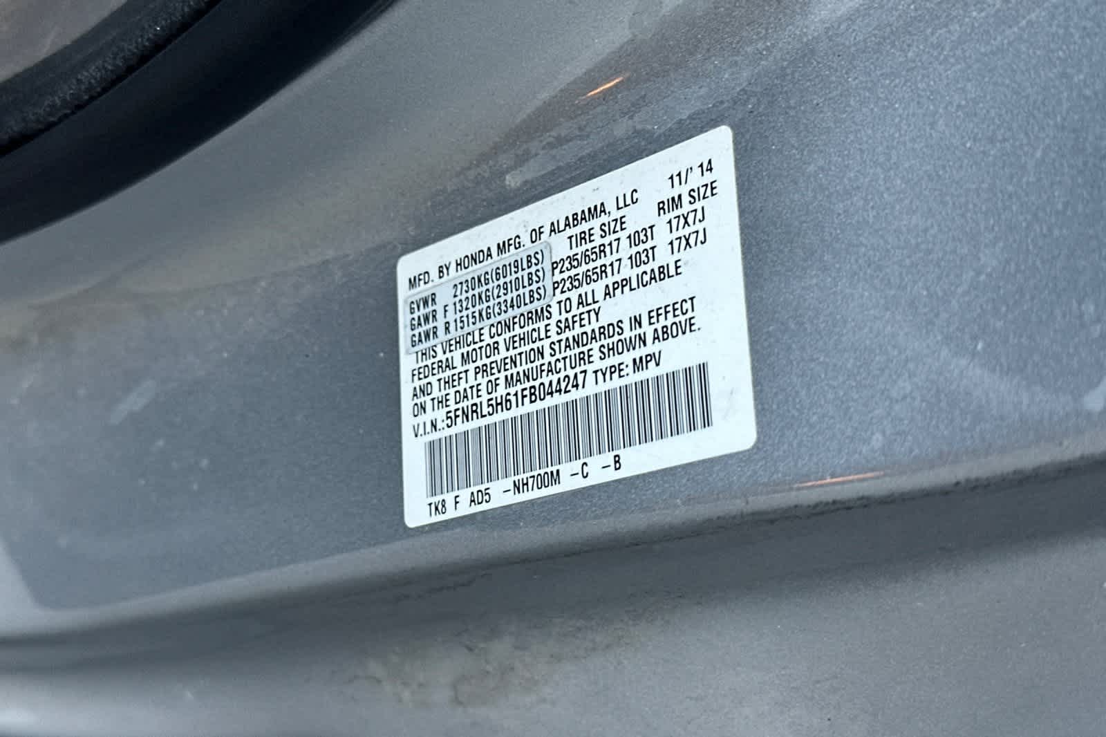 Thumbnail: 2015 Honda Odyssey - 28