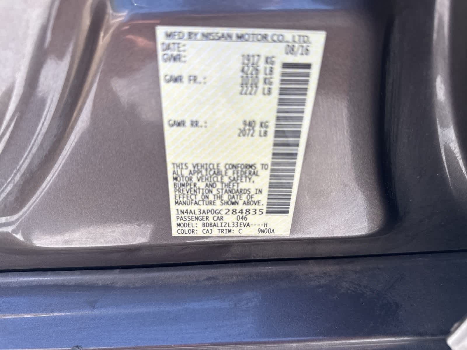 2016 Nissan Altima SV 31