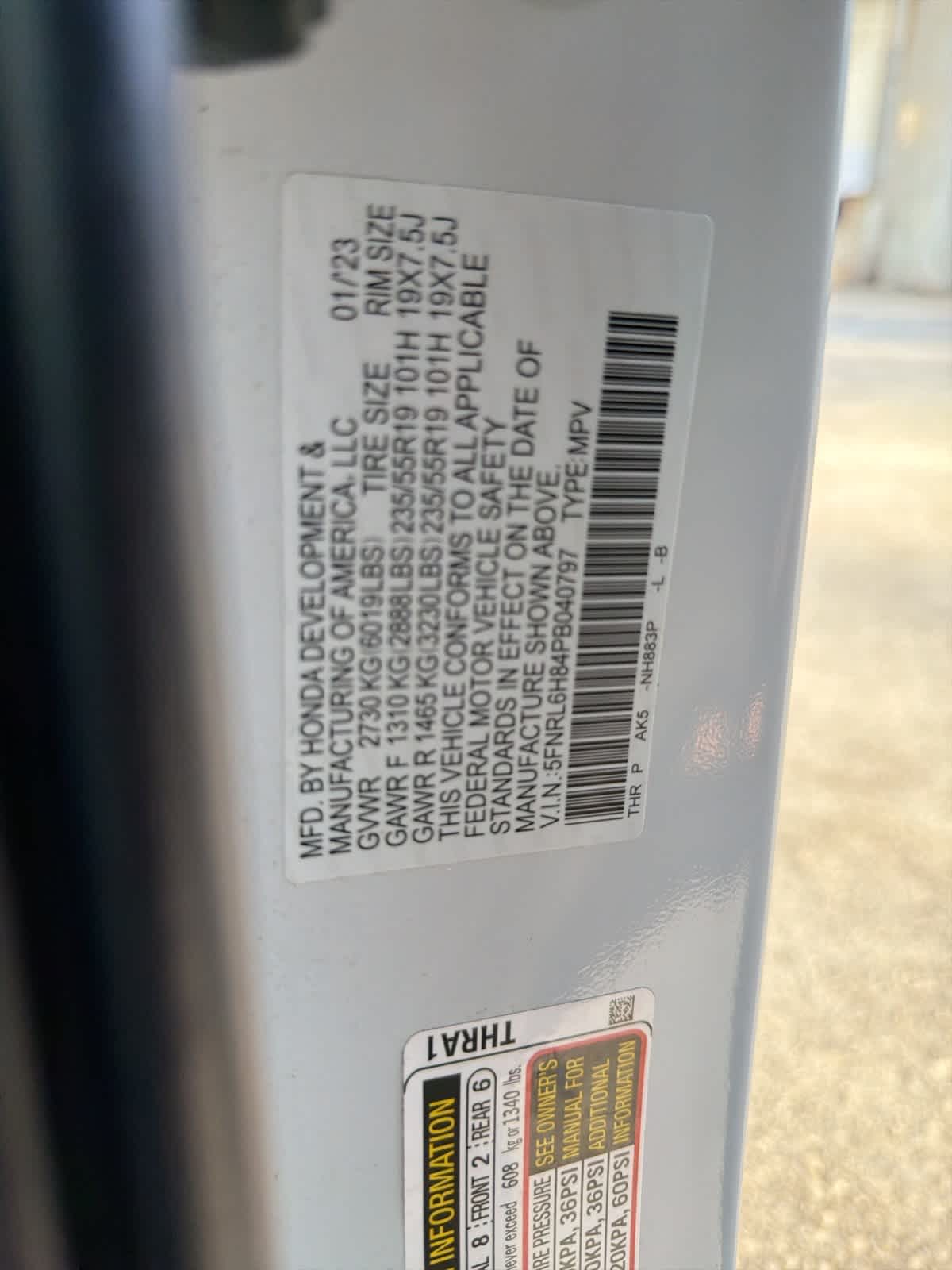 Thumbnail: 2023 Honda Odyssey - 18