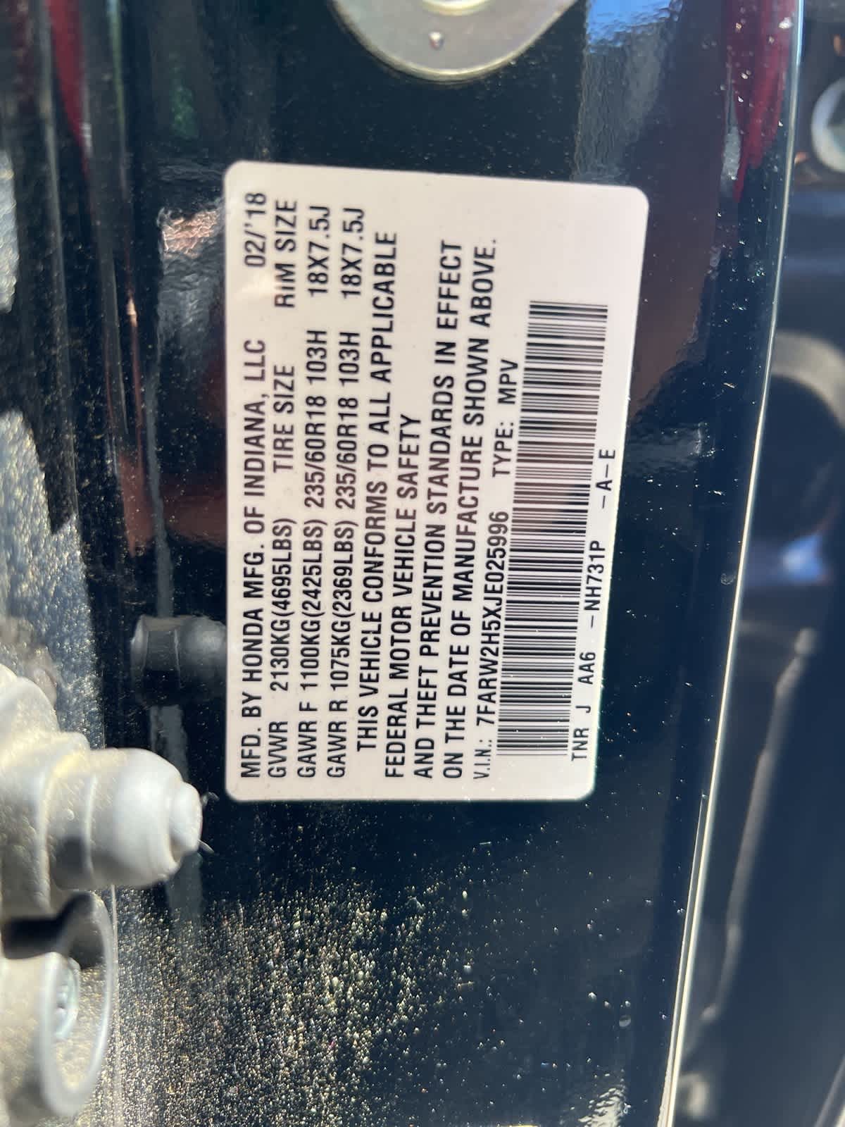 2018 Honda CR-V EX 18