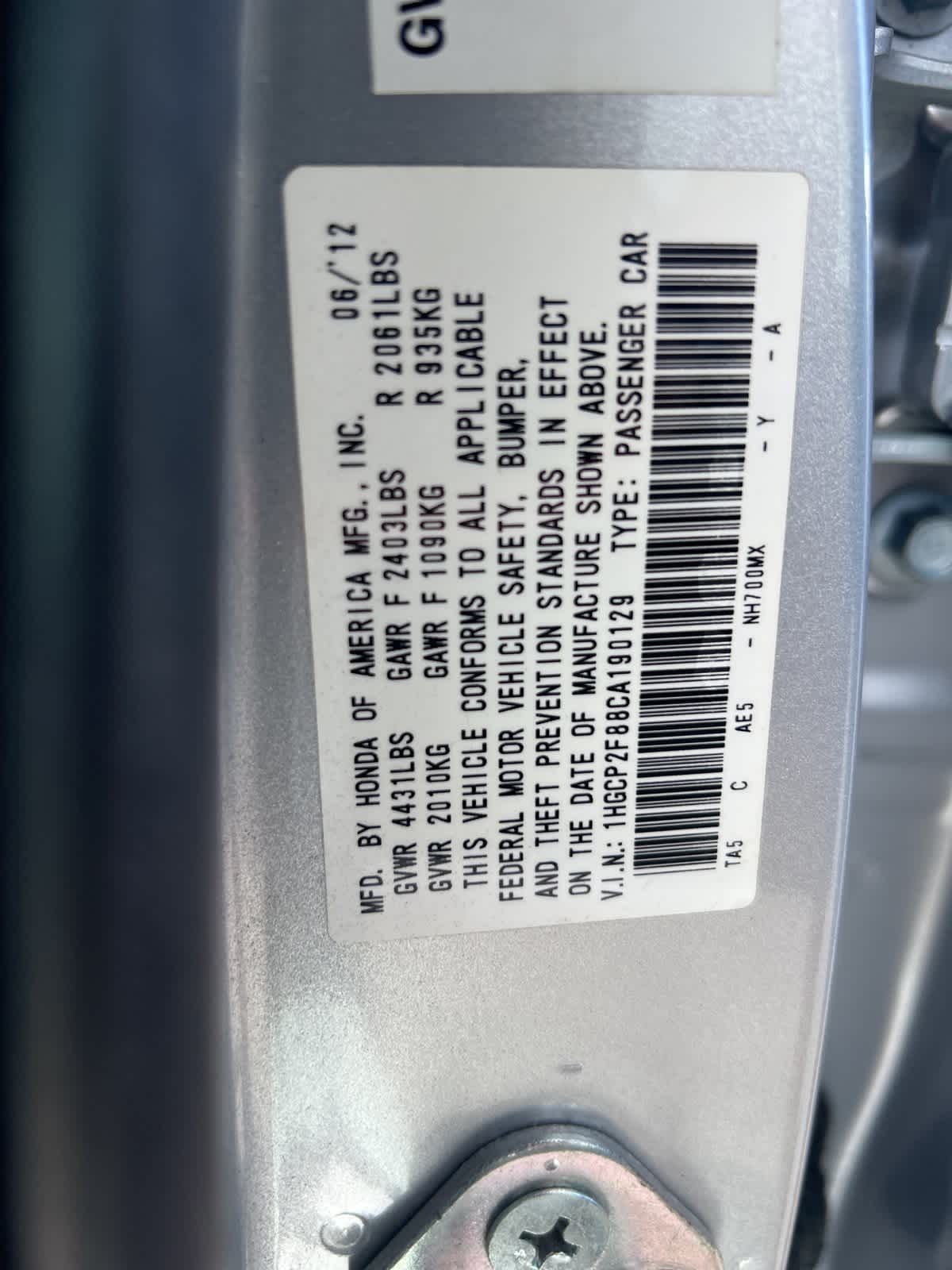 Thumbnail: 2012 Honda Accord - 19