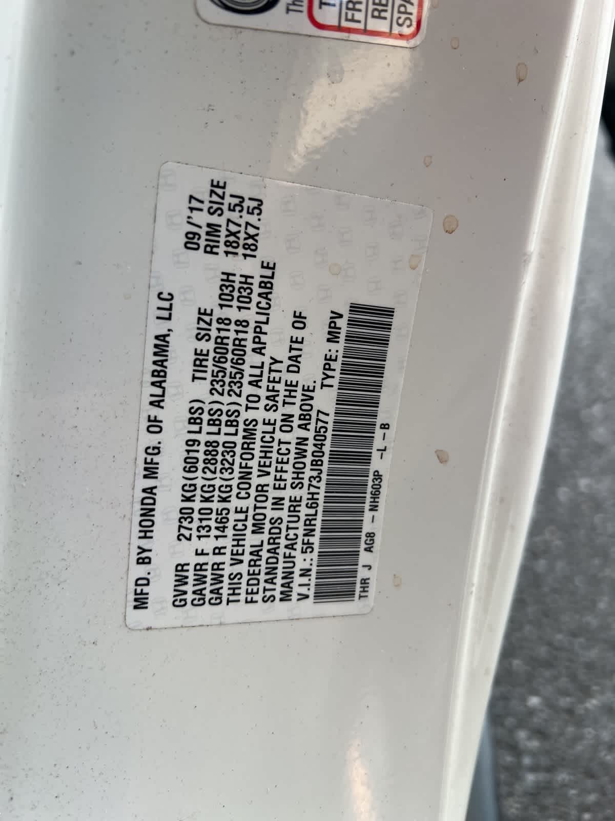 Thumbnail: 2018 Honda Odyssey - 18