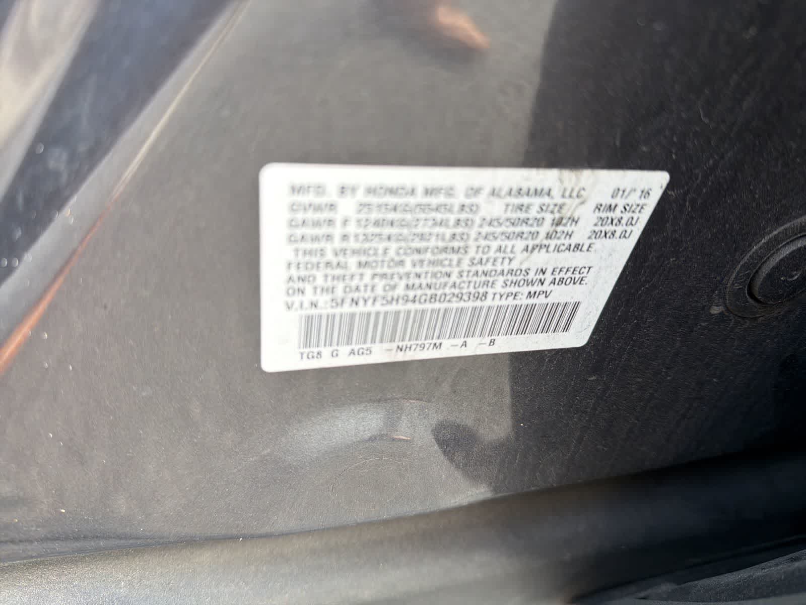 Thumbnail: 2016 Honda Pilot - 17