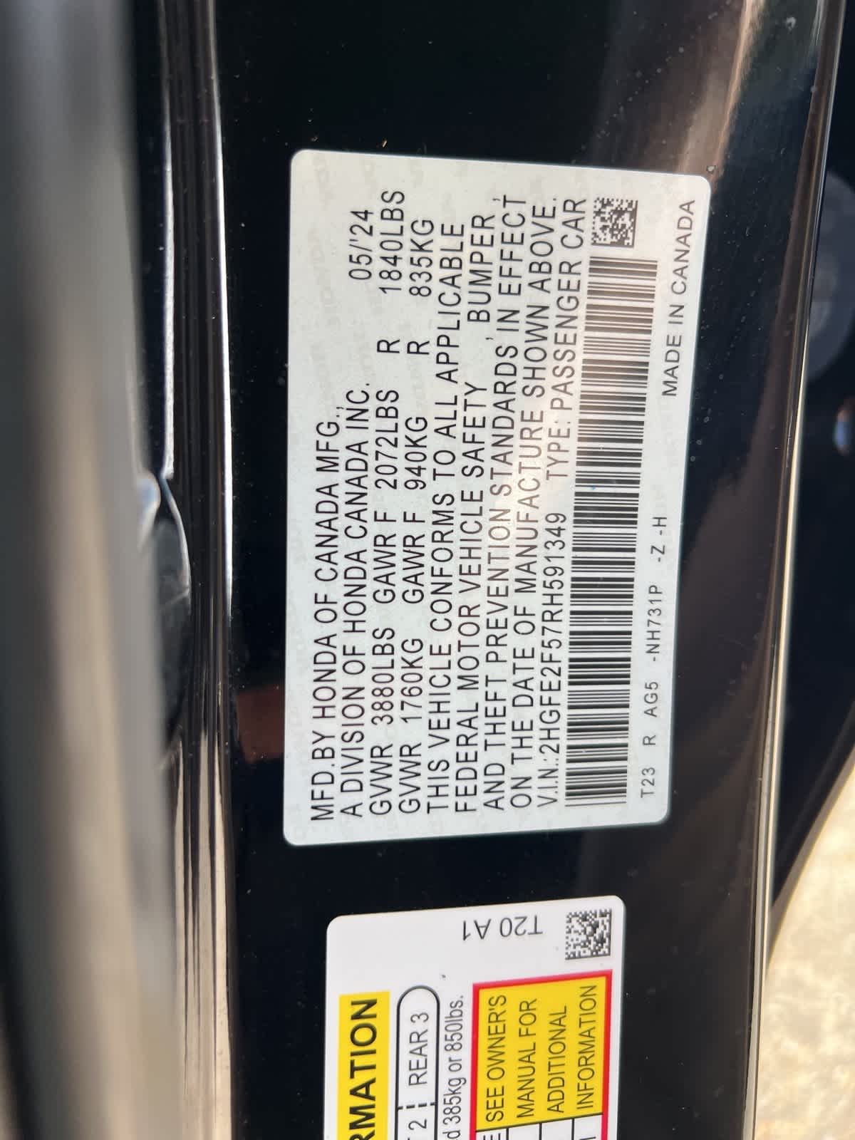 Thumbnail: 2024 Honda Civic - 19