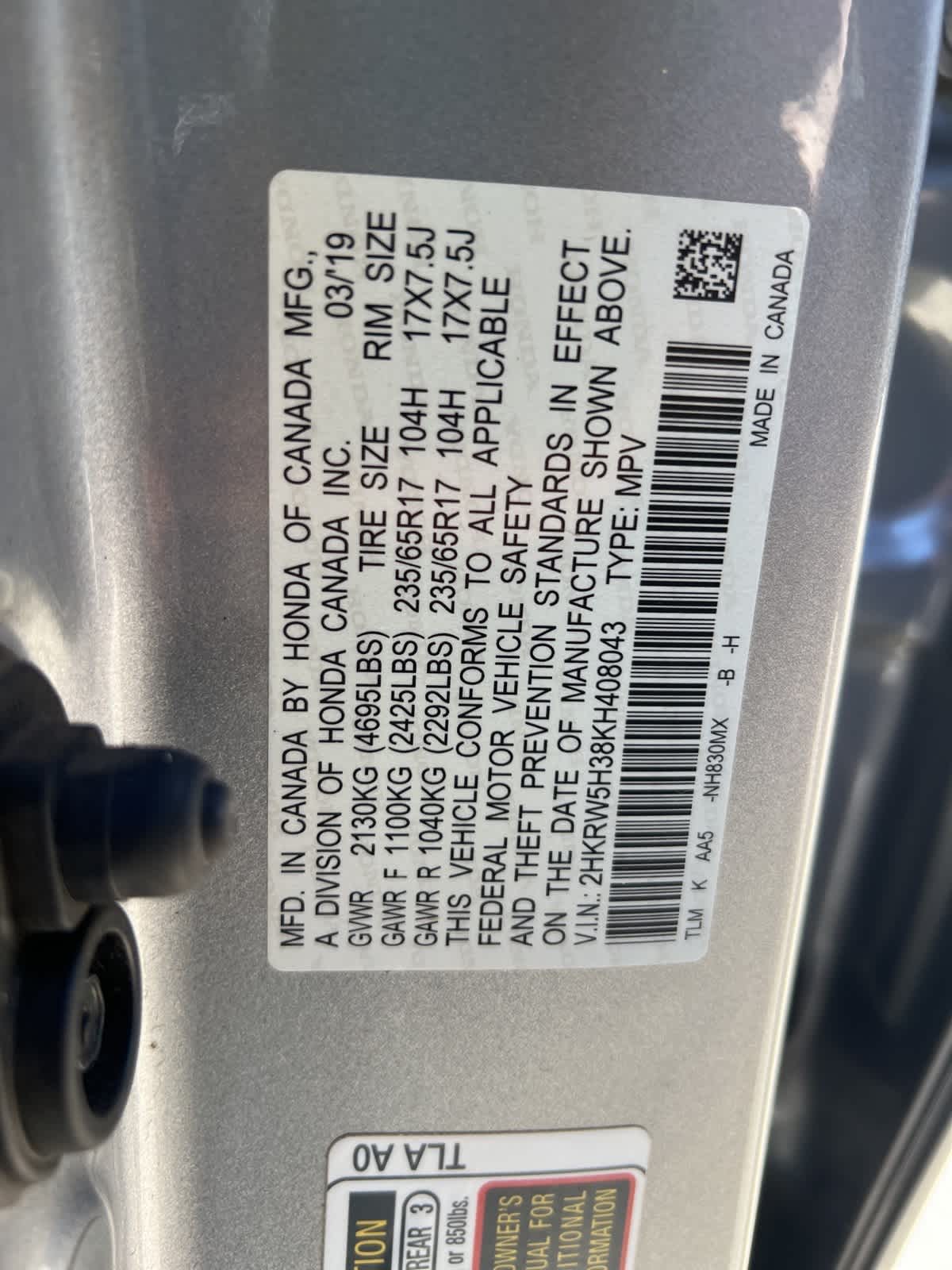 Thumbnail: 2019 Honda CR-V - 19