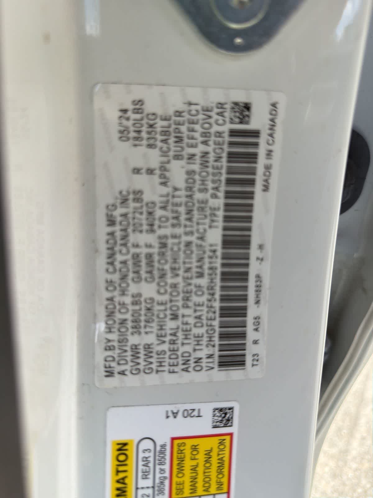 Thumbnail: 2024 Honda Civic - 19