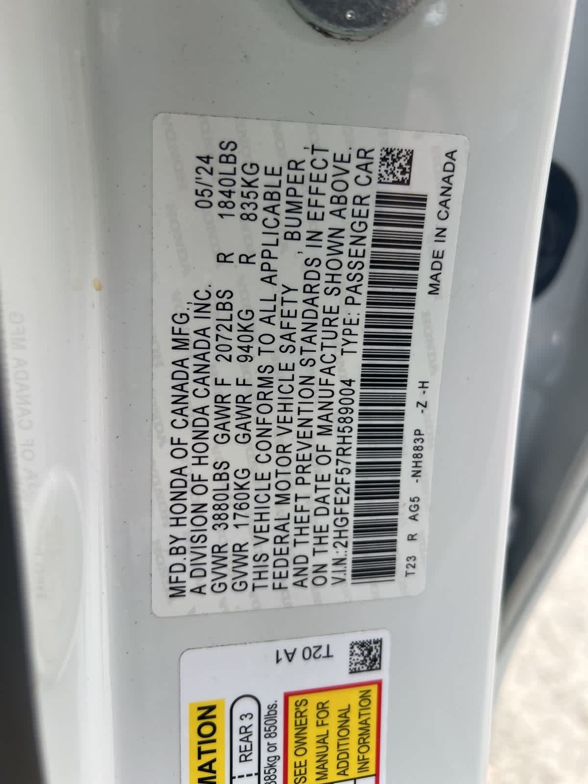 Thumbnail: 2024 Honda Civic - 20