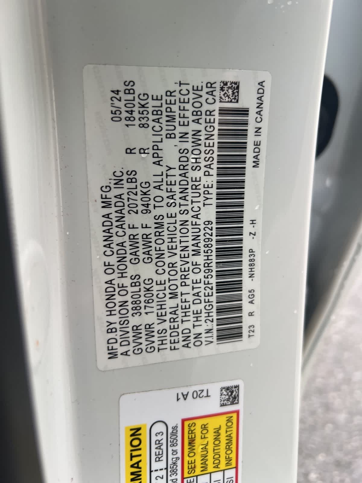 Thumbnail: 2024 Honda Civic - 20