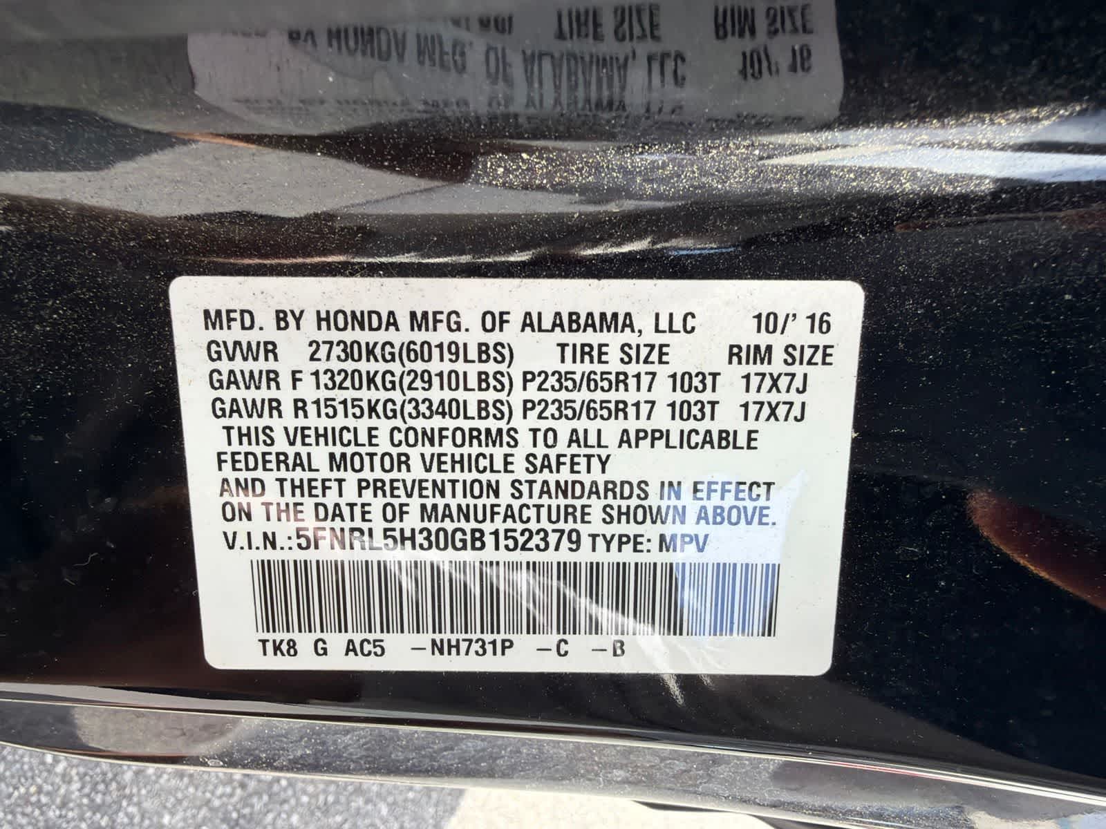 Thumbnail: 2016 Honda Odyssey - 20