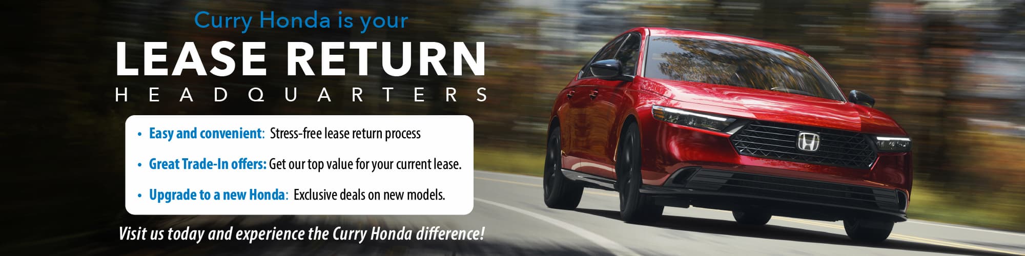 Return Your Lease Vehicle Curry Honda
