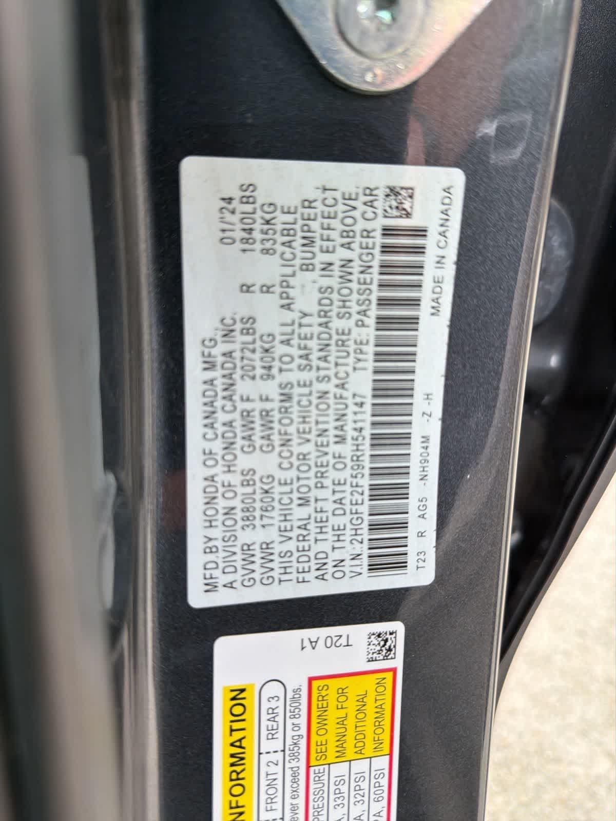 Thumbnail: 2024 Honda Civic - 19