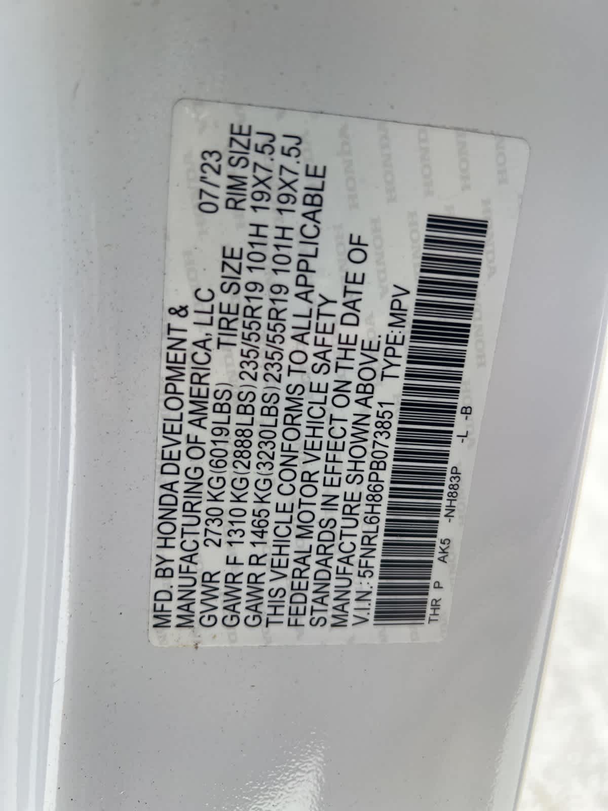 Thumbnail: 2023 Honda Odyssey - 18