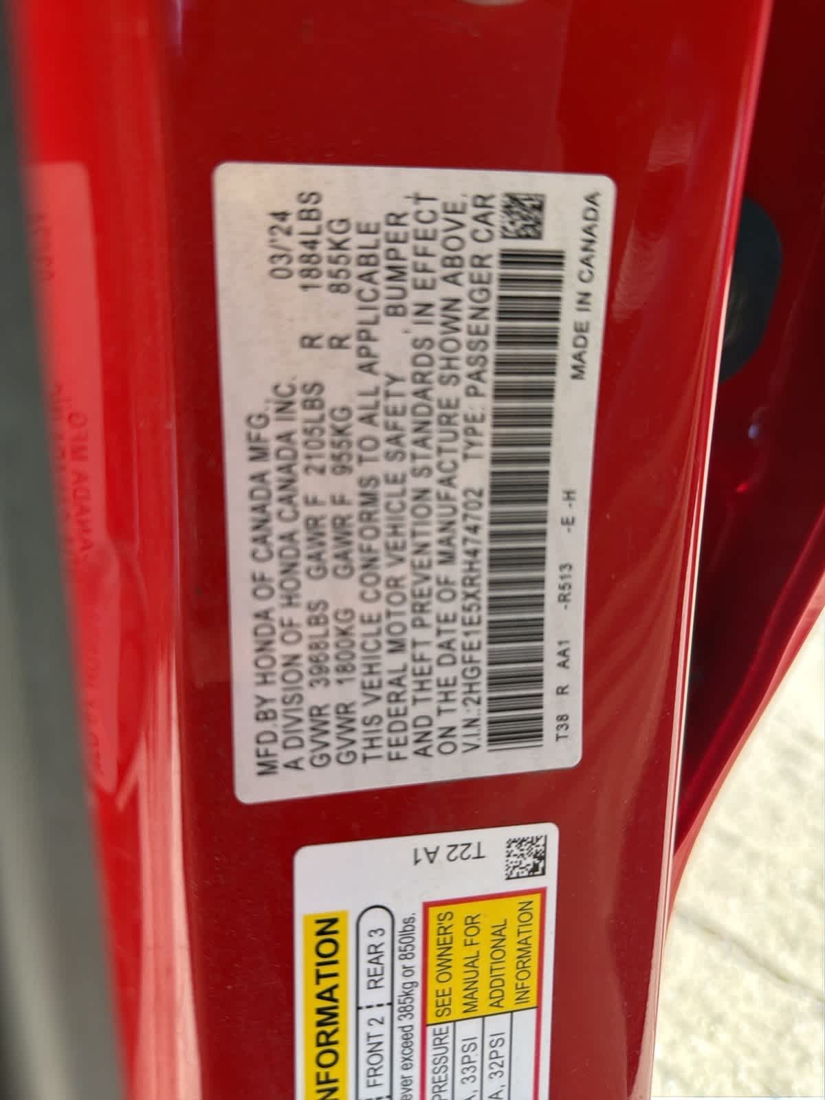 Thumbnail: 2024 Honda Civic - 18