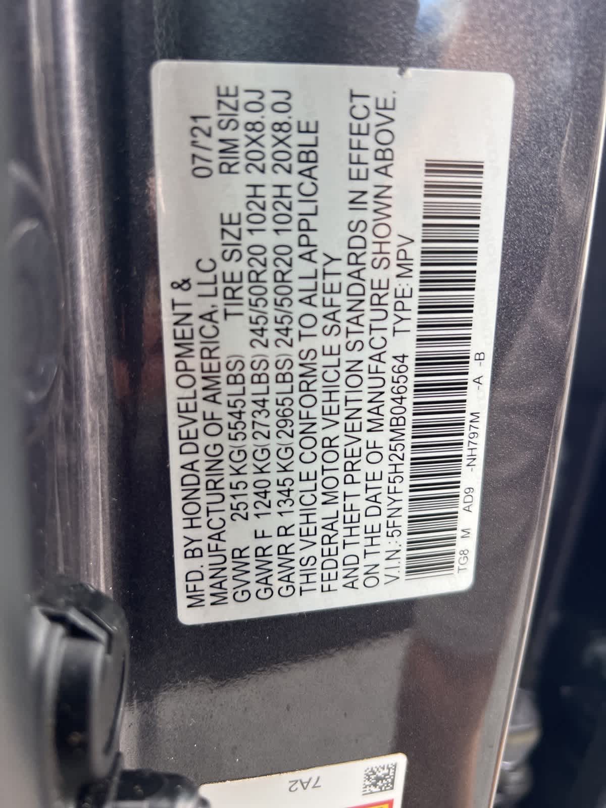 Thumbnail: 2021 Honda Pilot - 19