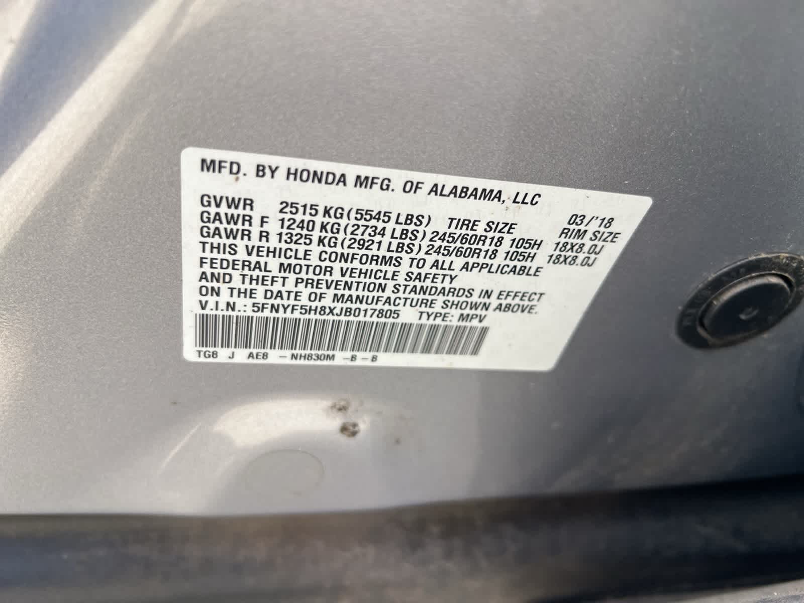 Thumbnail: 2018 Honda Pilot - 18