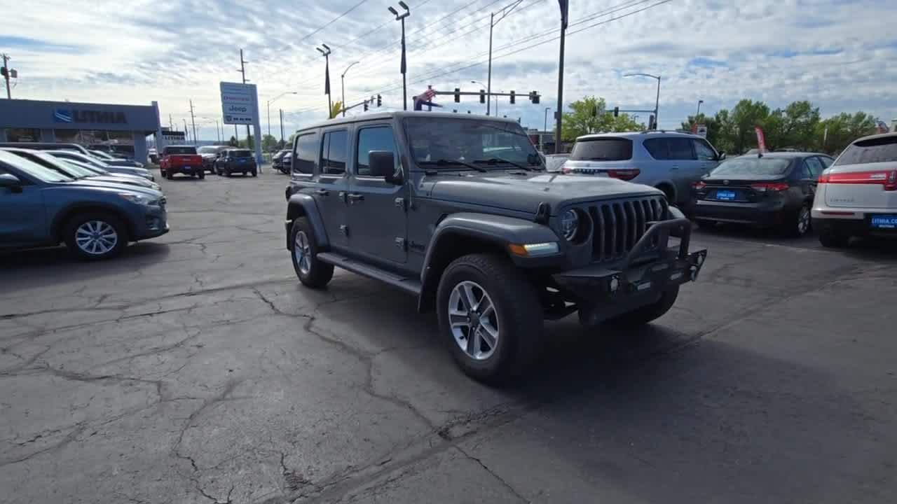Used 2021 Jeep Wrangler Unlimited Sahara Altitude with VIN 1C4HJXEN6MW563442 for sale in Billings, MT