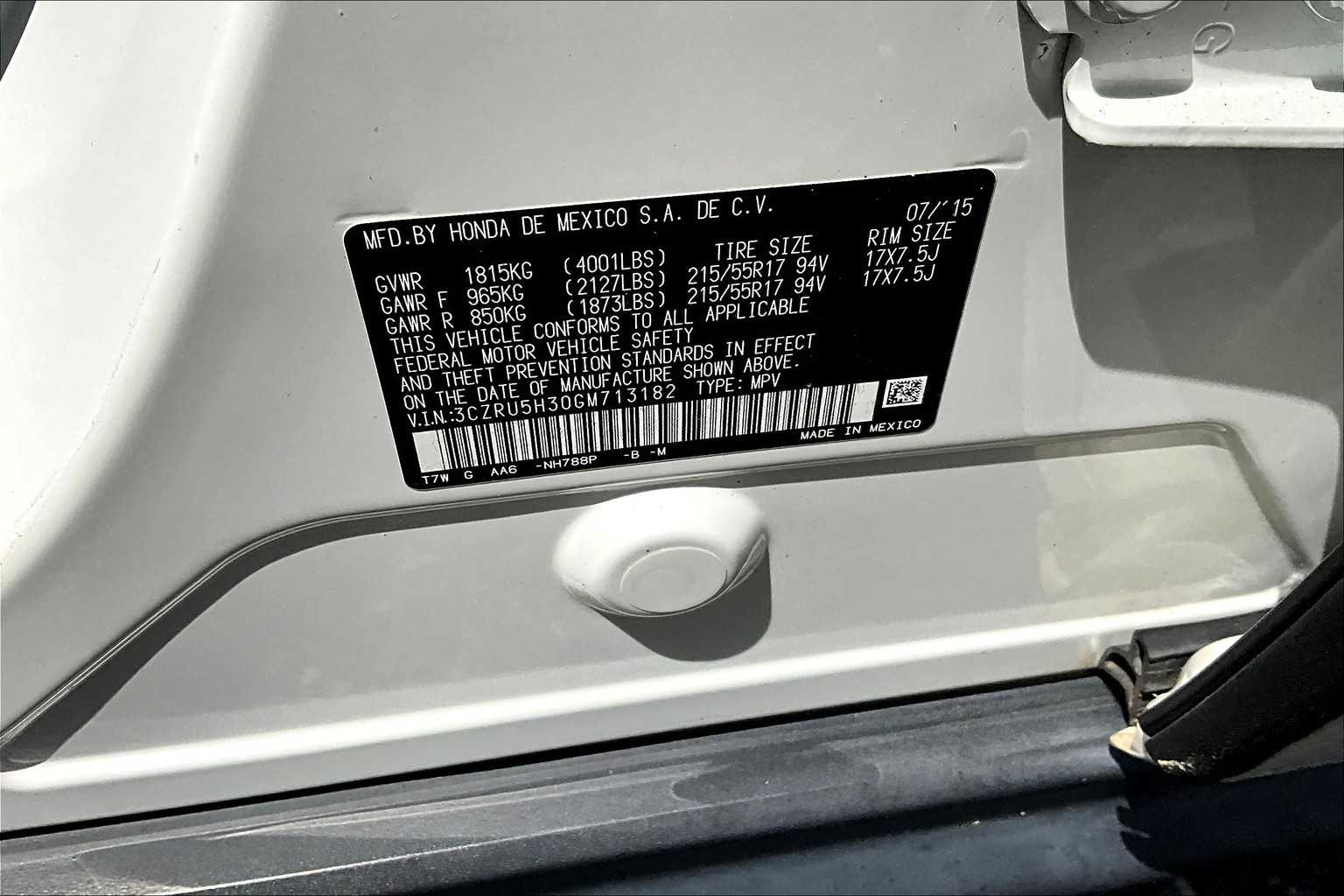 2016 Honda HR-V LX 20