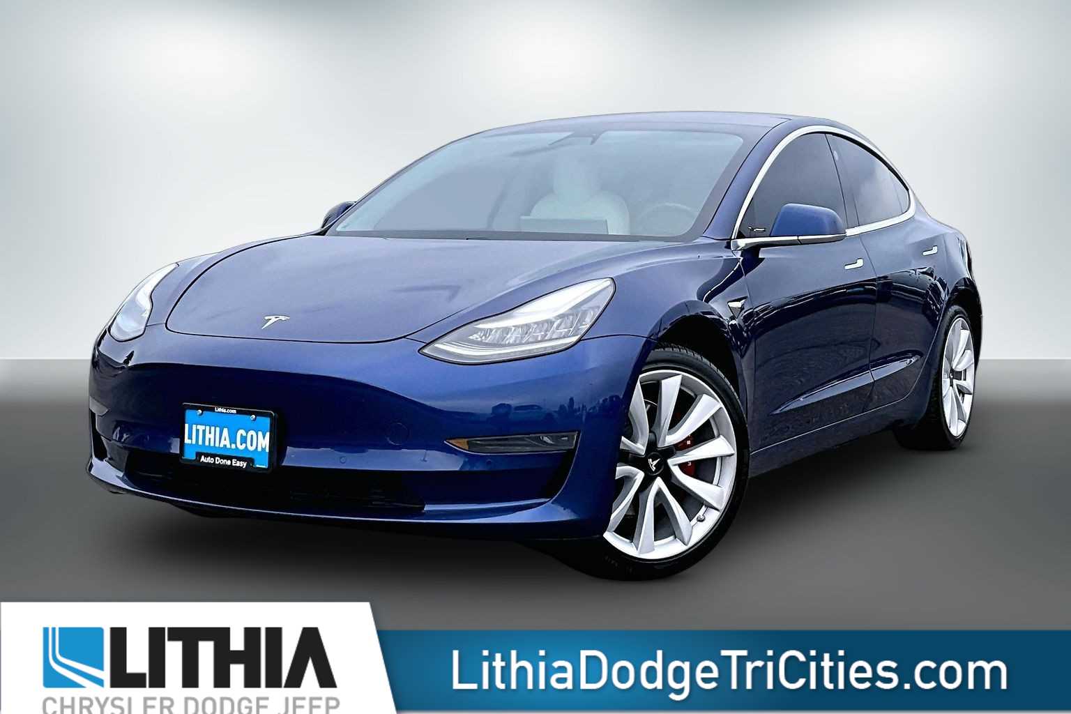 Used 2019 Tesla Model 3 Base with VIN 5YJ3E1EA9KF444777 for sale in Kennewick, WA