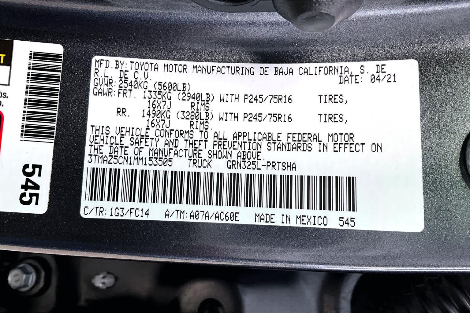 Thumbnail: 2021 Toyota Tacoma - 20