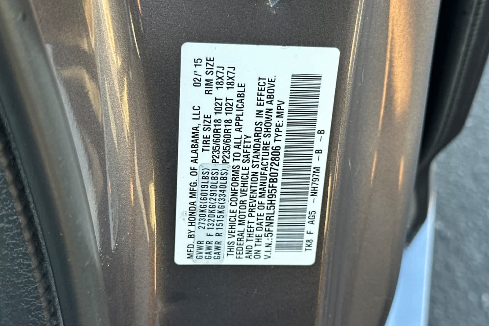 Thumbnail: 2015 Honda Odyssey - 30