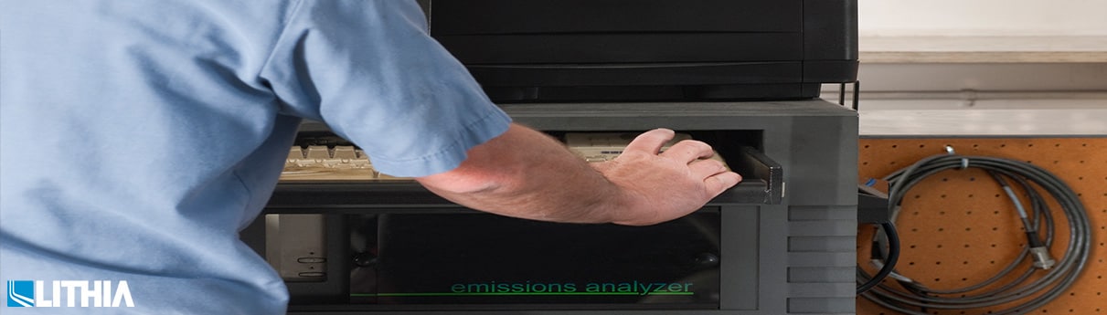 Man doing a emissions test