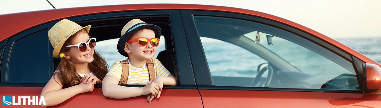 Kids in vehicle during the summer