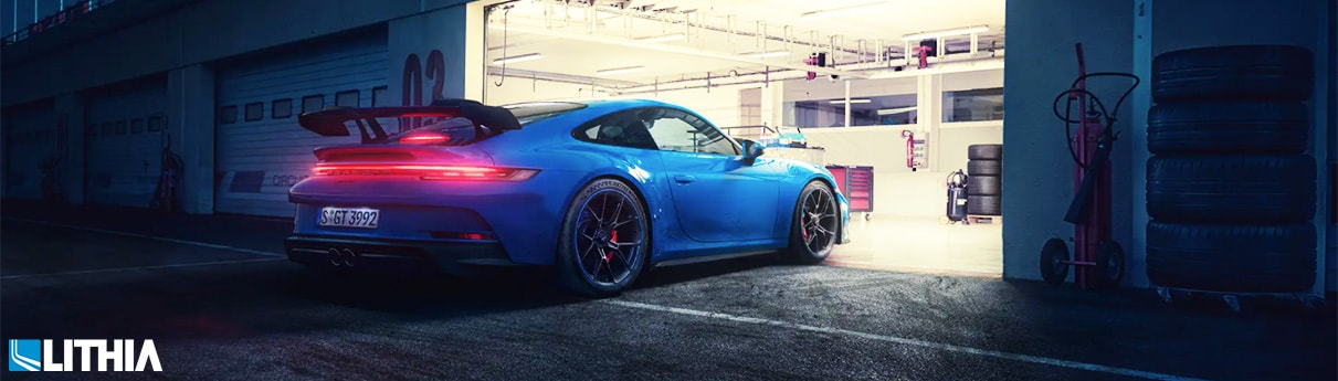 2022 Porsche 911 GT3 Pulling out of a garage