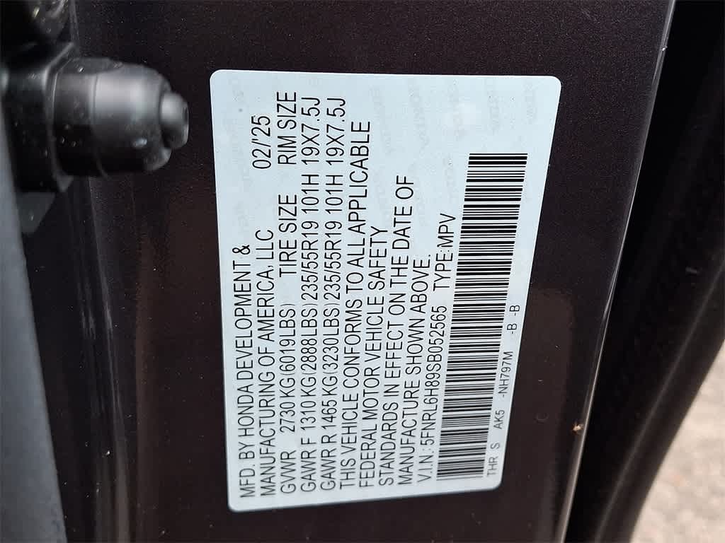2025 Honda Odyssey Touring 16