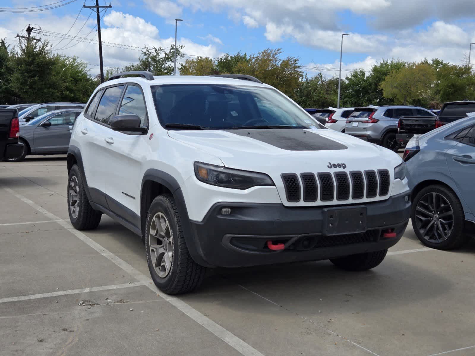 Used 2021 Jeep Cherokee Trailhawk with VIN 1C4PJMBX0MD136494 for sale in Rockwall, TX