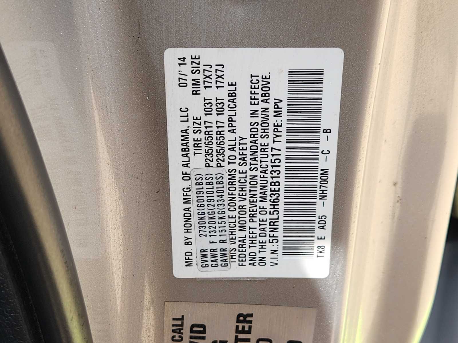Thumbnail: 2014 Honda Odyssey - 22
