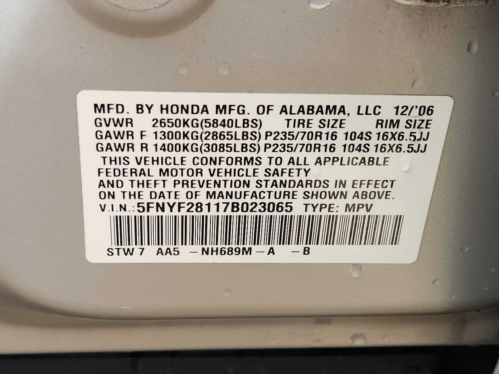 Thumbnail: 2007 Honda Pilot - 22