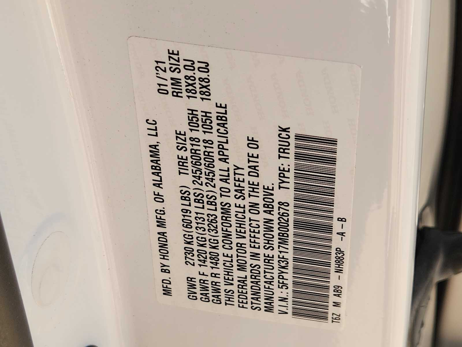 Thumbnail: 2021 Honda Ridgeline - 21