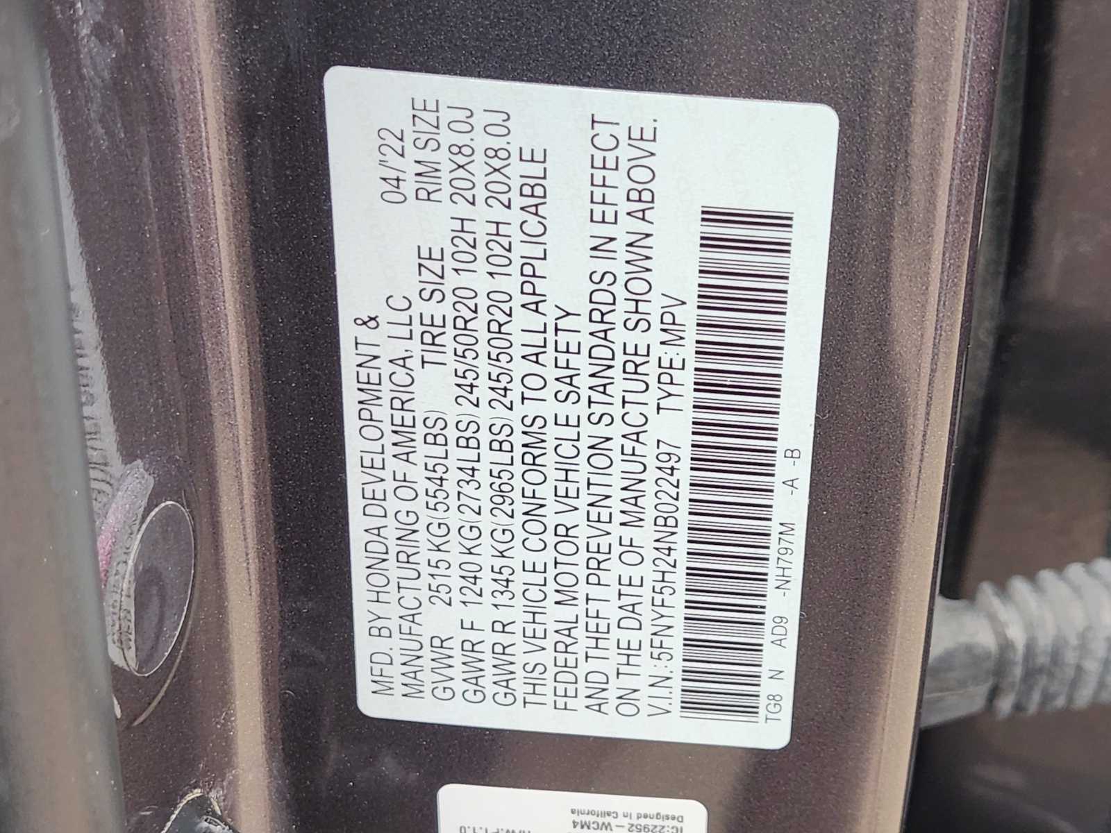 Thumbnail: 2022 Honda Pilot - 21