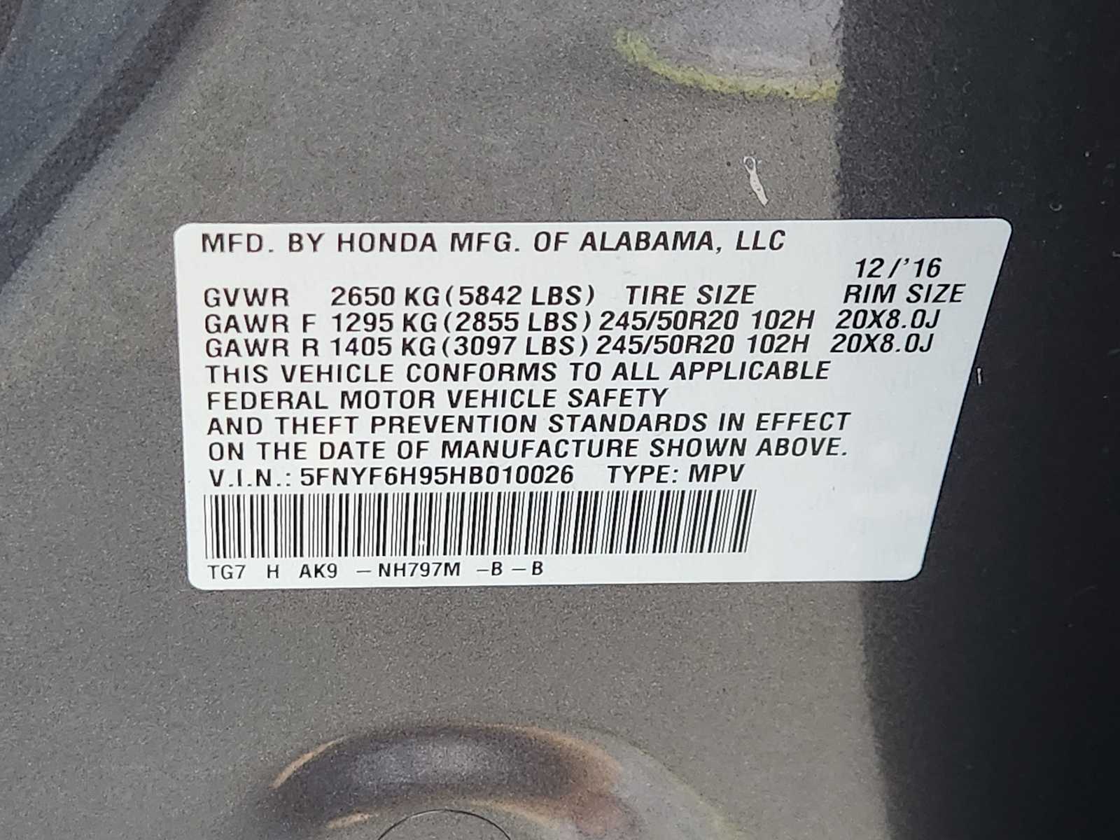 Thumbnail: 2017 Honda Pilot - 22